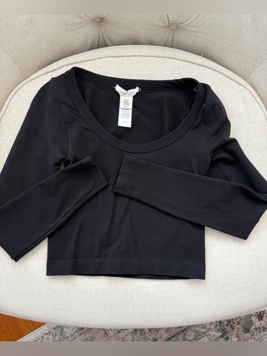 Happily Grey Tops - Happily Grey Black Long Sleeve Top Size S | Fitted Stretch Basic